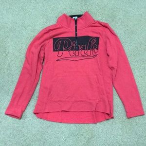 Pink Quarter Zip Sweatshirt